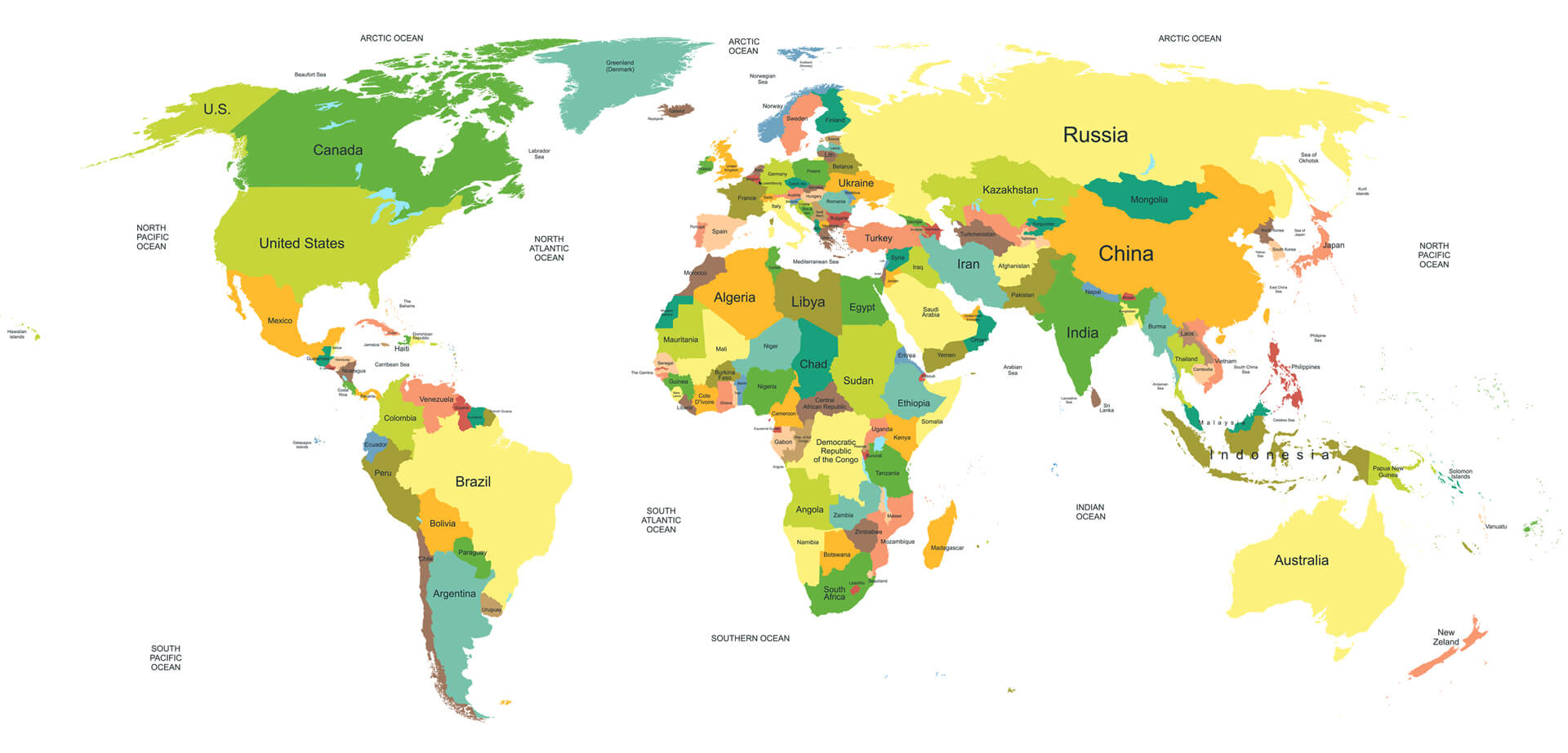Afrika ve Dünya Ülkeleri Siyasi Haritası